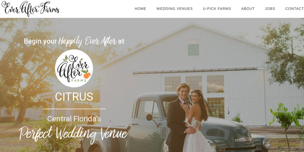 Wedding Venues Website Design 22 Ever After Farms