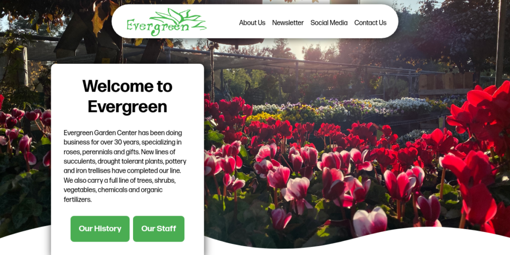 Garden Center Website Design 8 Ever Green Clovis