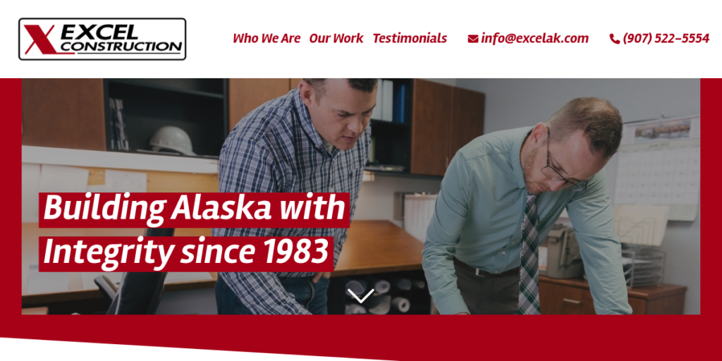 General Contractor Website Design 14 Excel Construction AK