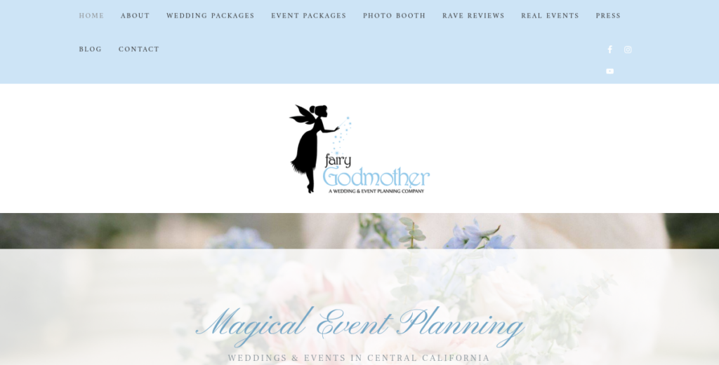 Wedding Planner Website Design 9 Fairy Godmother