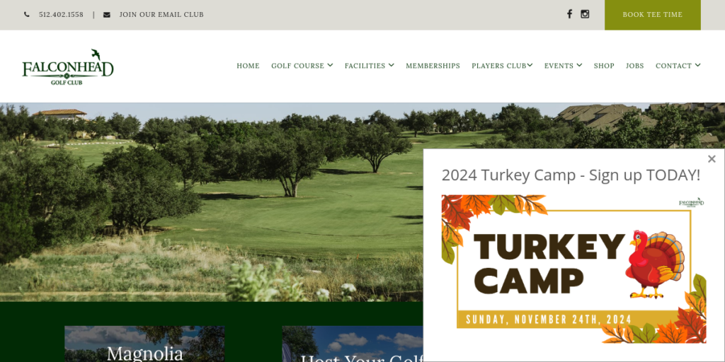 Golf Course Website Design 30 Falconhead Austin