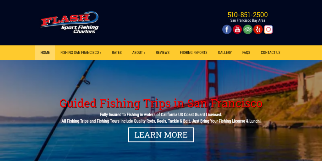 Fishing Charter Web Design 5 Flash Fishing