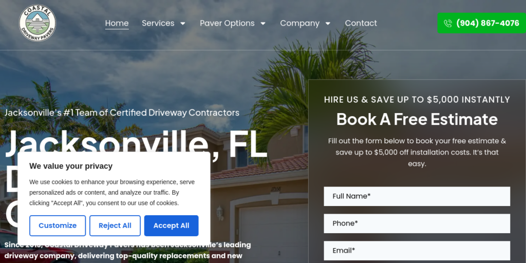 Driveway Contractor Website Design 25 Florida Driveway Pavers