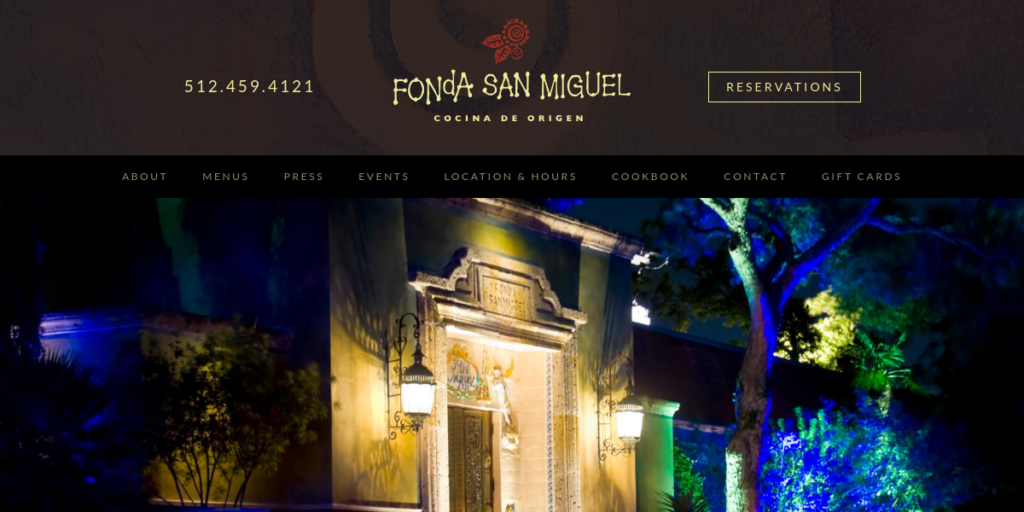 Mexican restaurant Website Design 21 Fonda San Miguel