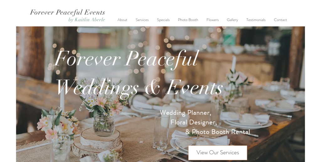 Wedding Planner Website Design 8 Forever Peaceful Events