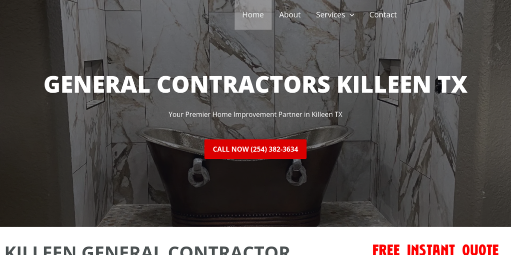 General Contractor Website Design 32 General Contractor Killeen TX
