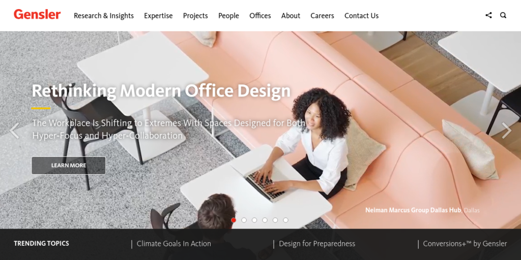 Architecture Firm Website Design 1 Gensler