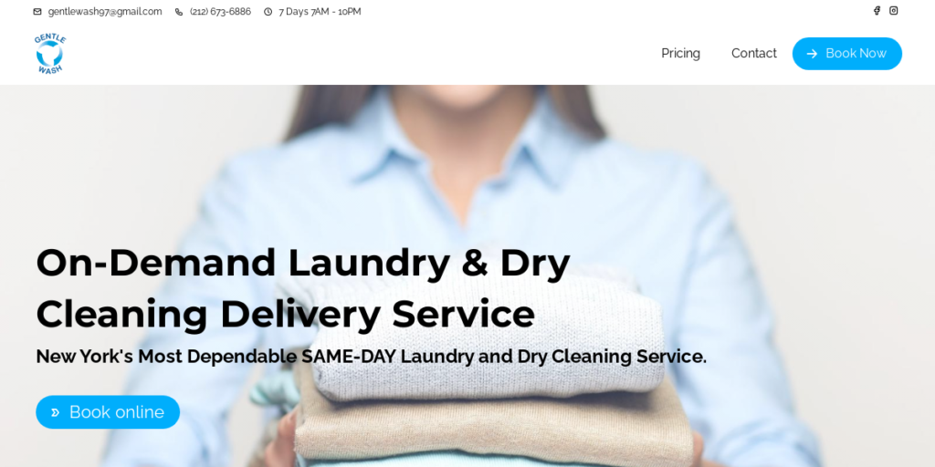 Laundry Website Design 24 Gentle Wash Laundry
