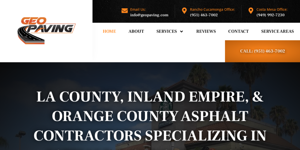 Driveway Contractor Website Design 11 Geo Paving