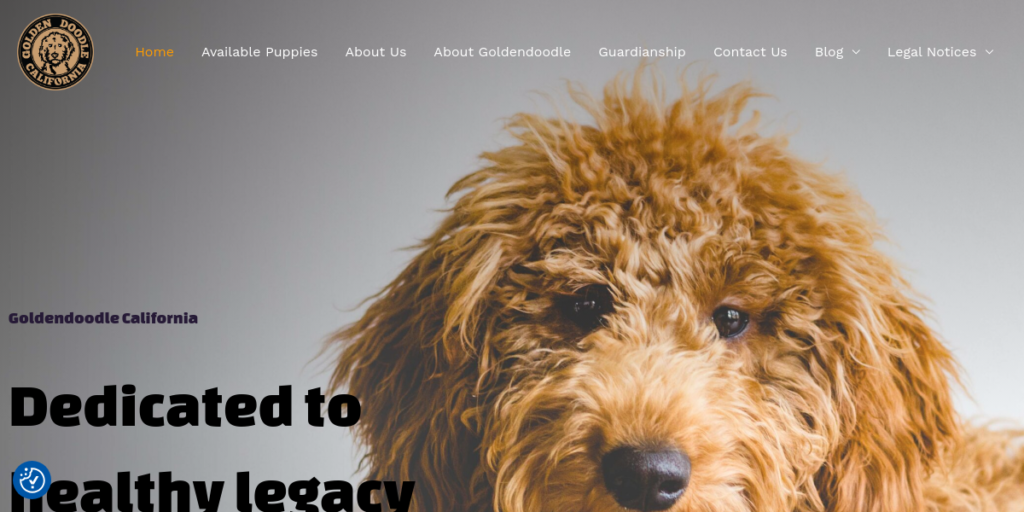 Dog Breeder Website Design 4 Golden Doodle California