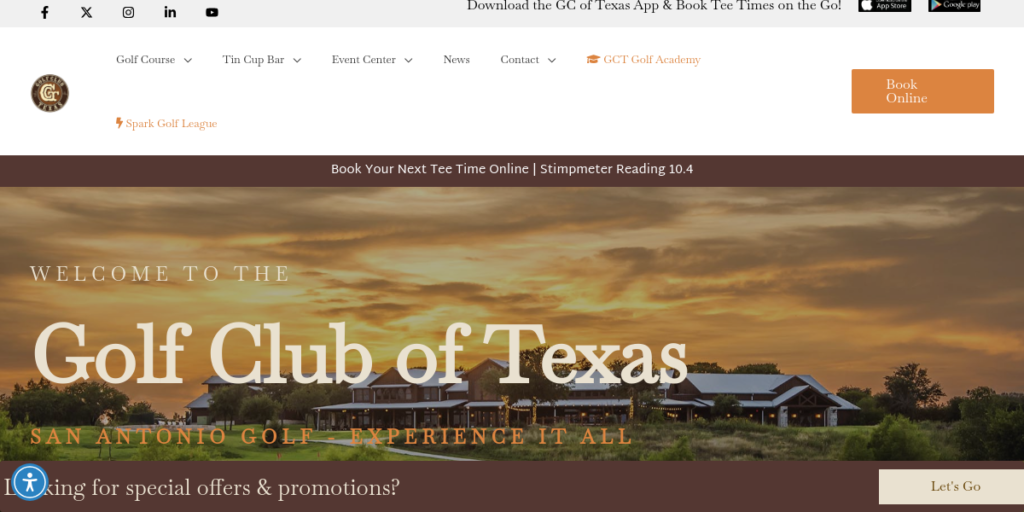 Golf Course Website Design 1 Golf Club Texas