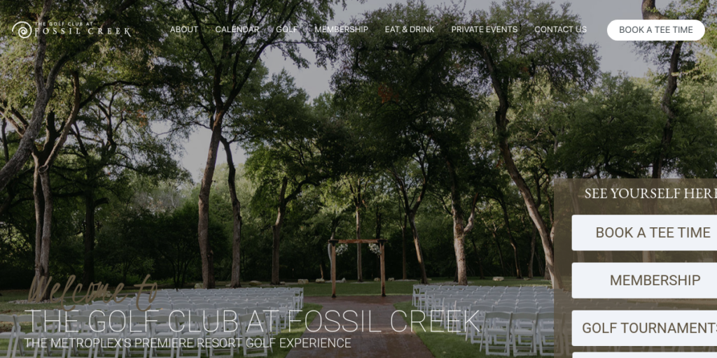 Golf Course Website Design 2 Golf Club at fossil Creek 1