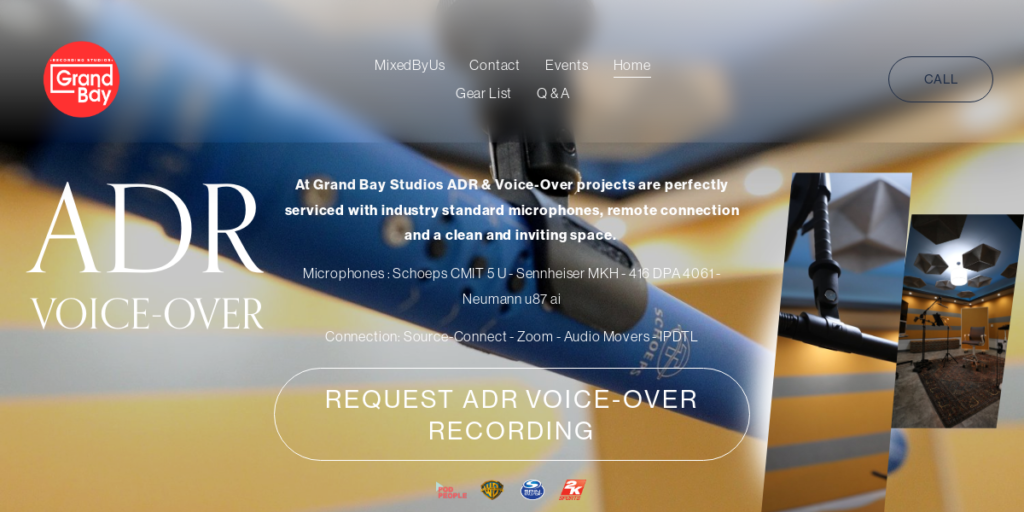 Recording Studio Website Design 8 Grand Bay Recording Studios