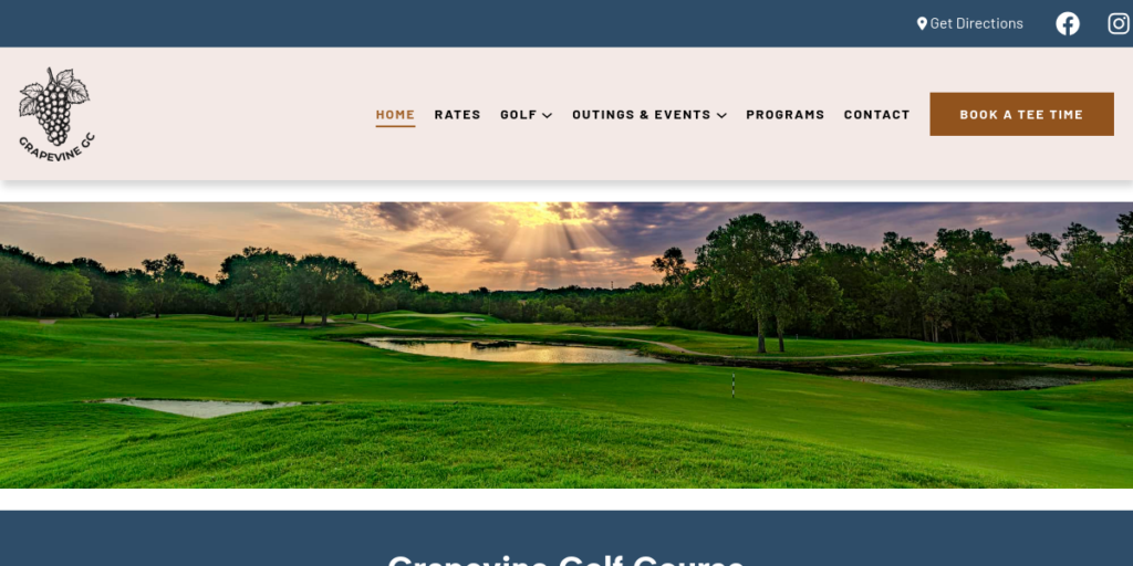 Golf Course Website Design 31 Grapevine GC
