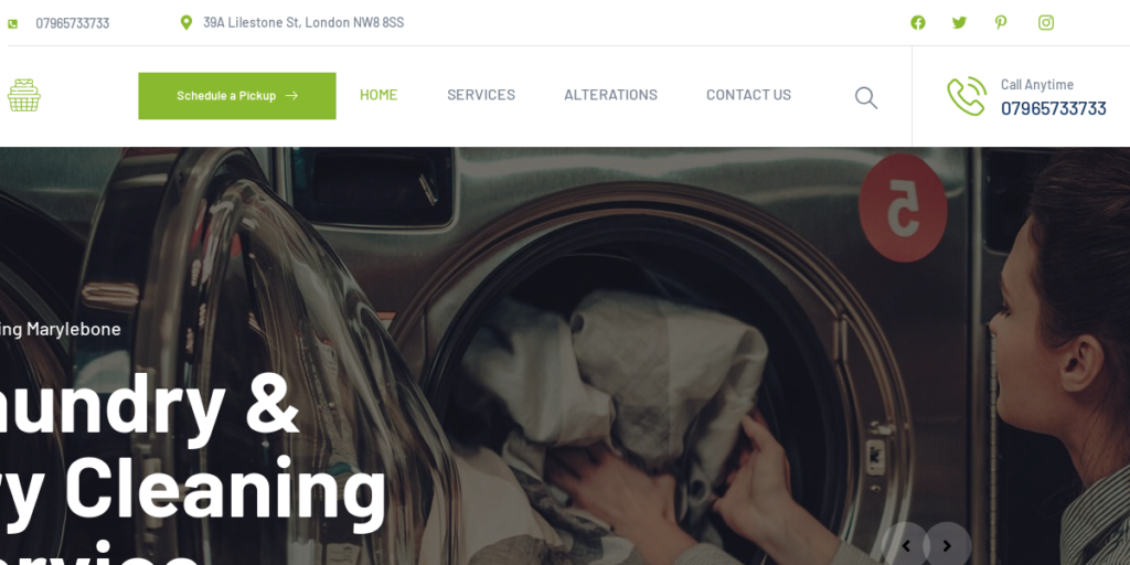 Laundry Website Design 21 Green Laundrette