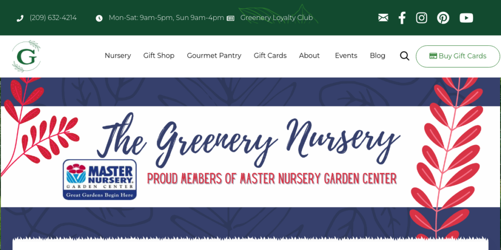 Garden Center Website Design 12 Green erynsy