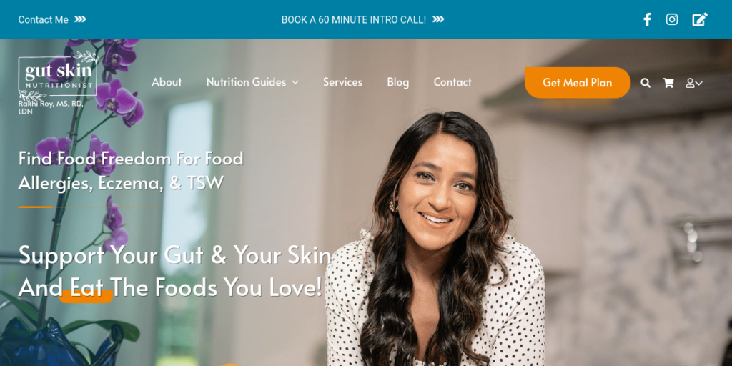 Dietitian Website Design 13 Gut Skin Nutritionist