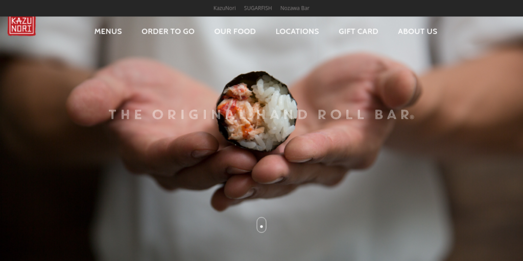 Sushi Restaurant Website Design 4 Hand Rollbar