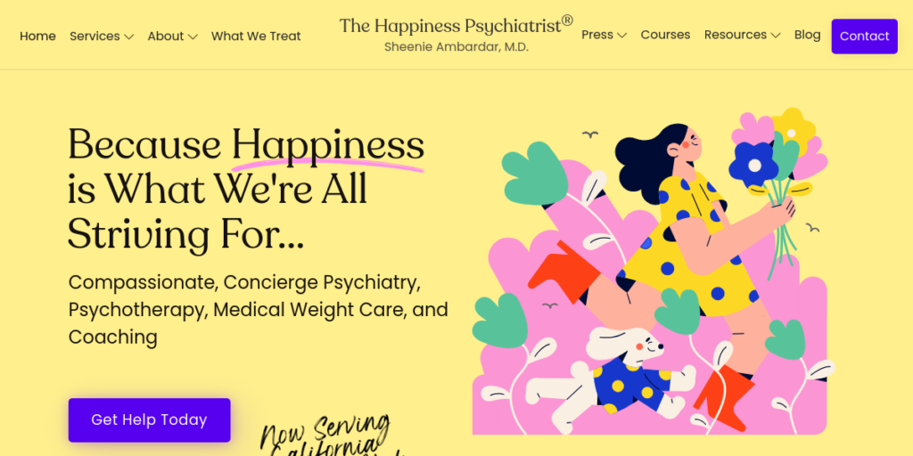 Psychiatrist Website Design 3 Happiness Psychiatrist