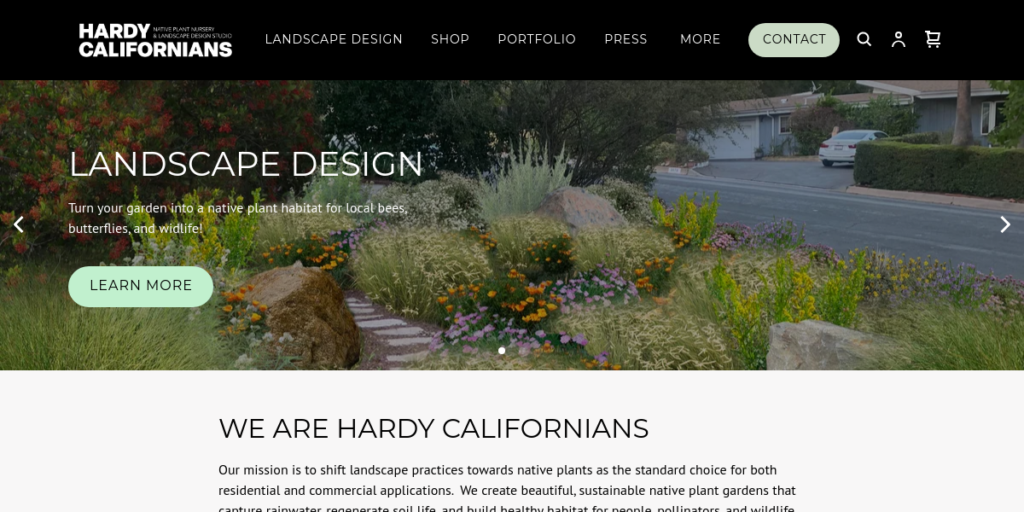Plant Nursery Website Design 35 Hardy Californians