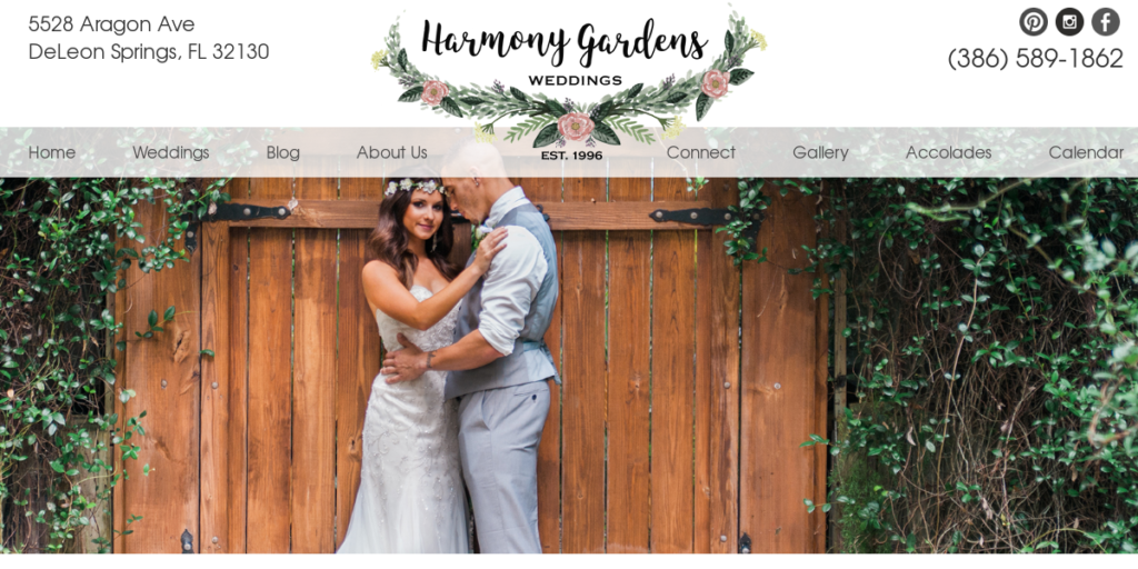 Wedding Venues Website Design 28 Harmony Gardens
