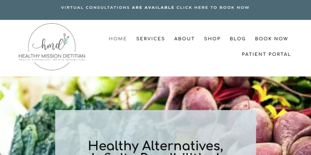 Dietitian Website Design 34 Healthy Mission Dietitian