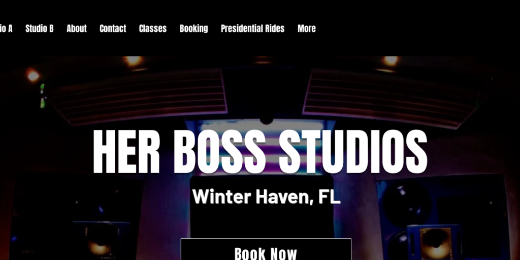 Recording Studio Website Design 4 Her Boss Studio