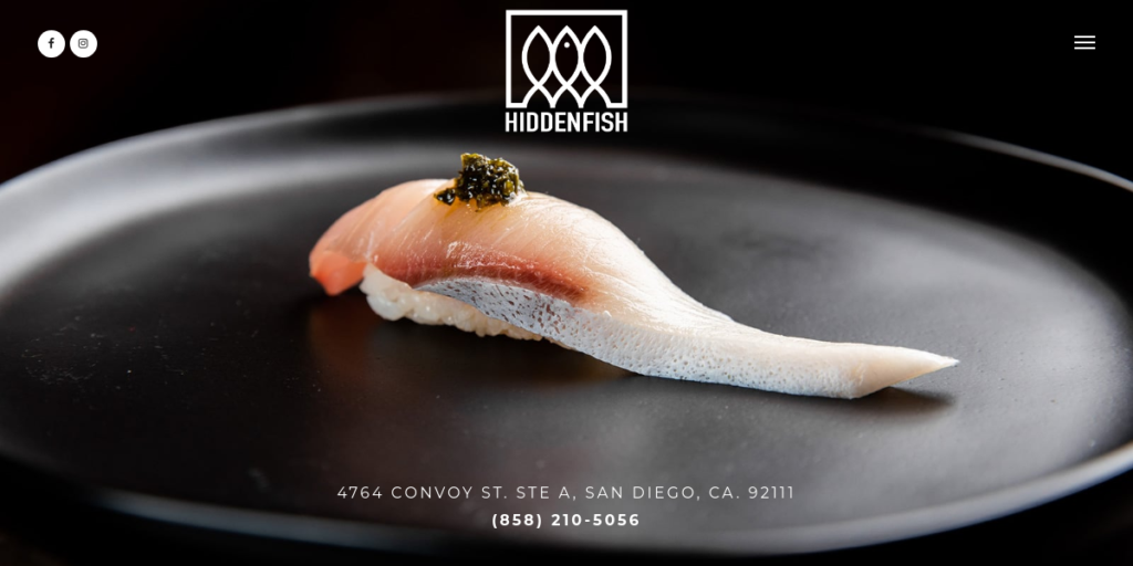 Sushi Restaurant Website Design 9 Hidden Fish Sushi