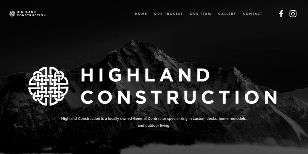 General Contractor Website Design 18 Highland Construction Alaska