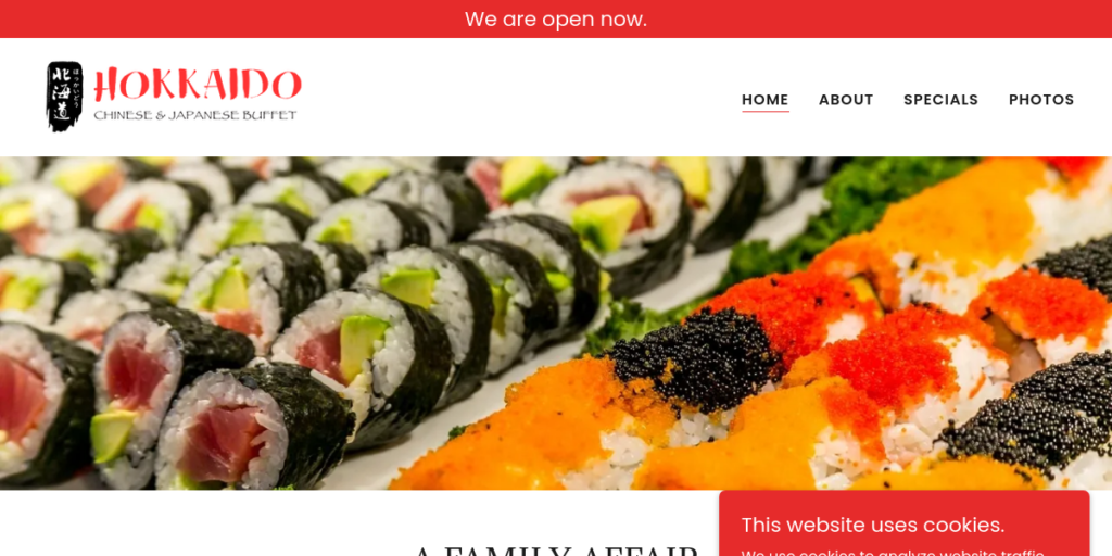 Chinese Restaurant Website Design 3 Hokkaido
