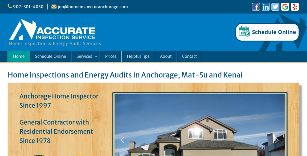 Home inspector Website Design 15 Home Inspectoran Chorage