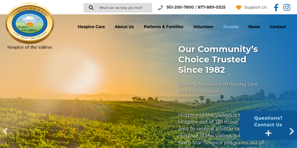Hospice Website Design 7 Hospice of the Valleys