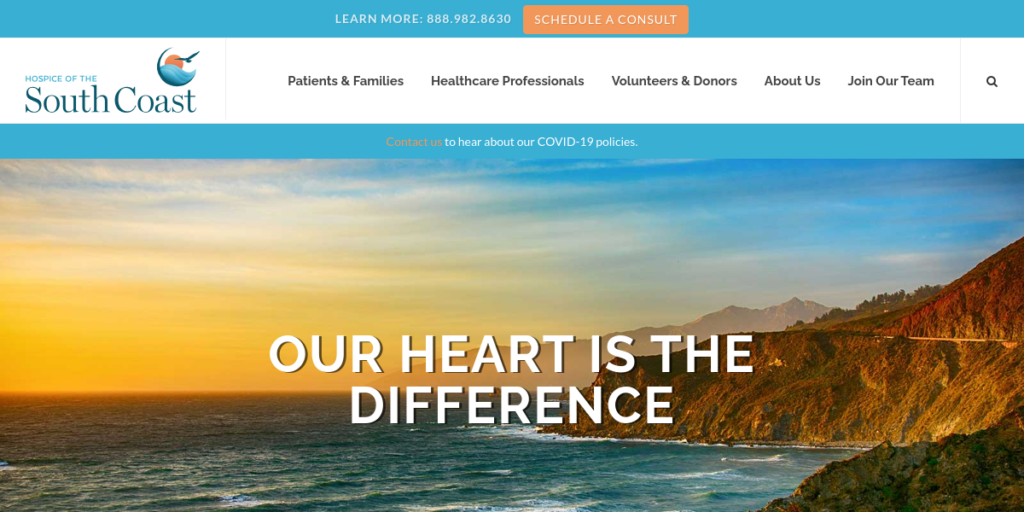 Hospice Website Design 26 Hospice of the south coast