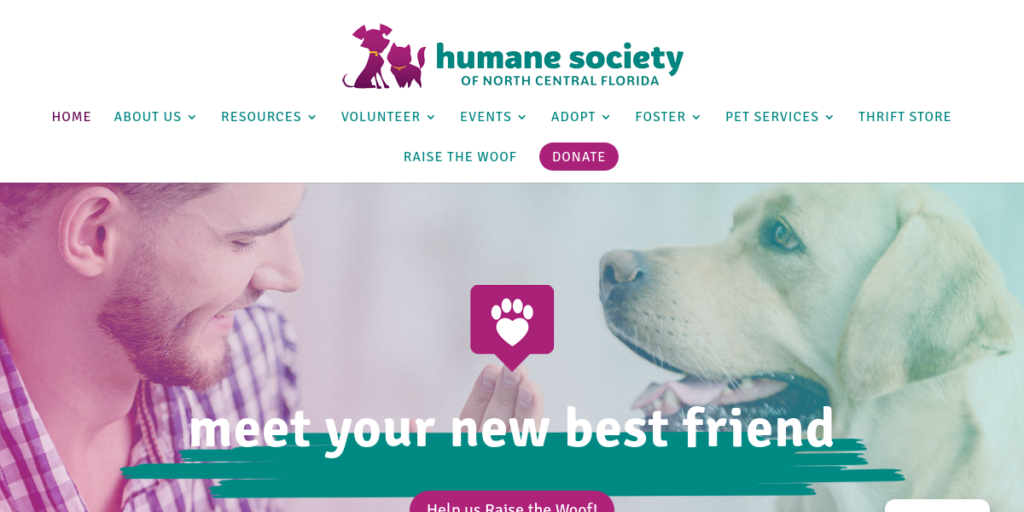 Animal Shelter Website Design 29 Humane Society NC FL