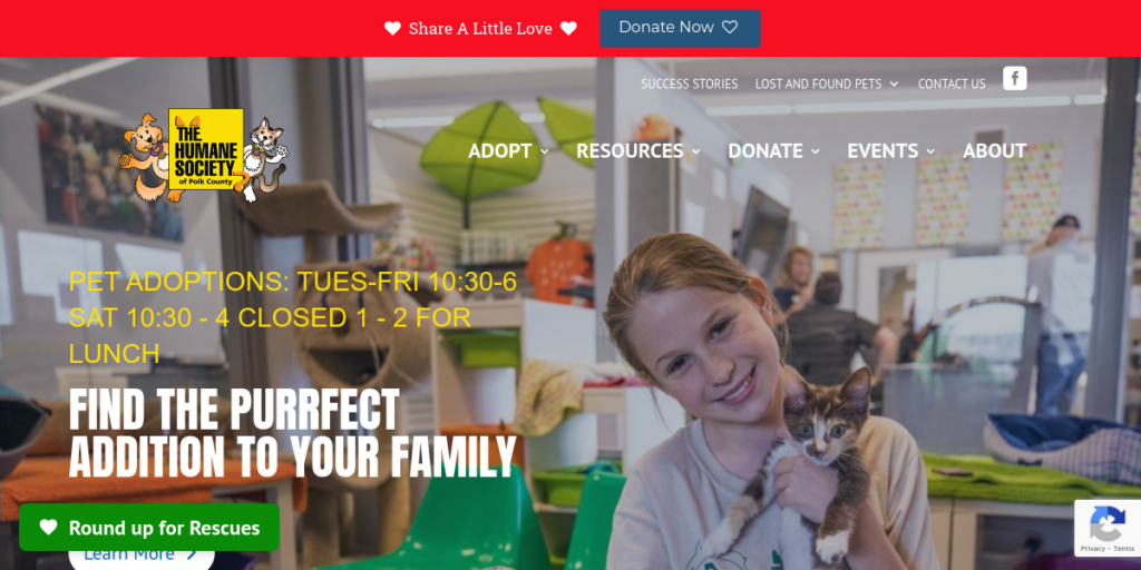 Animal Shelter Website Design 28 Humane Society of Polk County