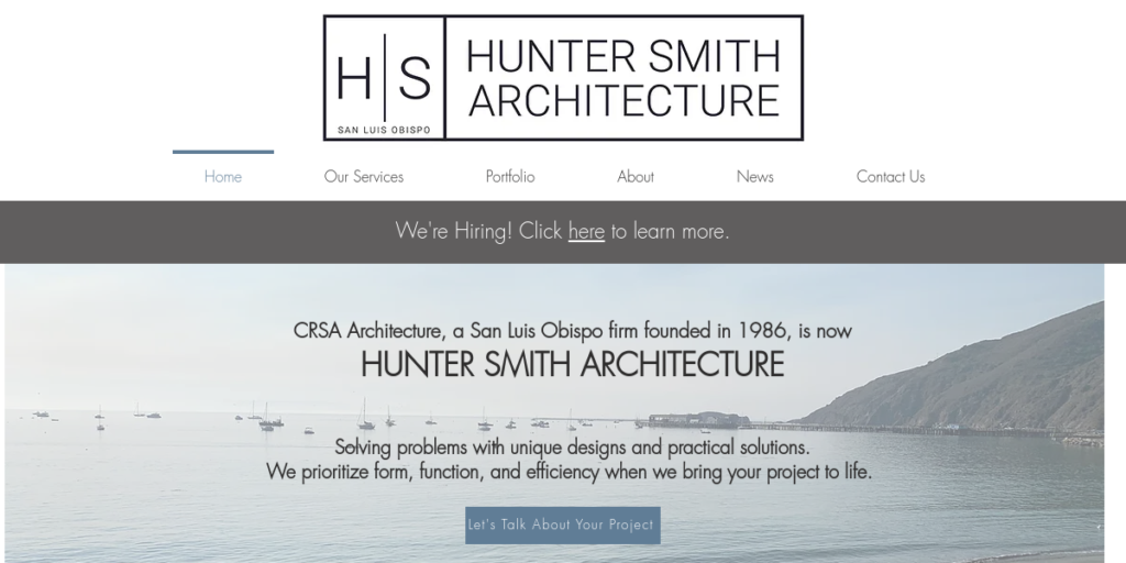Architecture Firm Website Design 5 Hunter Smith Architecture