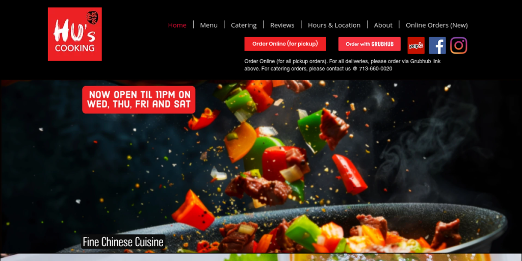 Chinese Restaurant Website Design 16 Hus Cooking