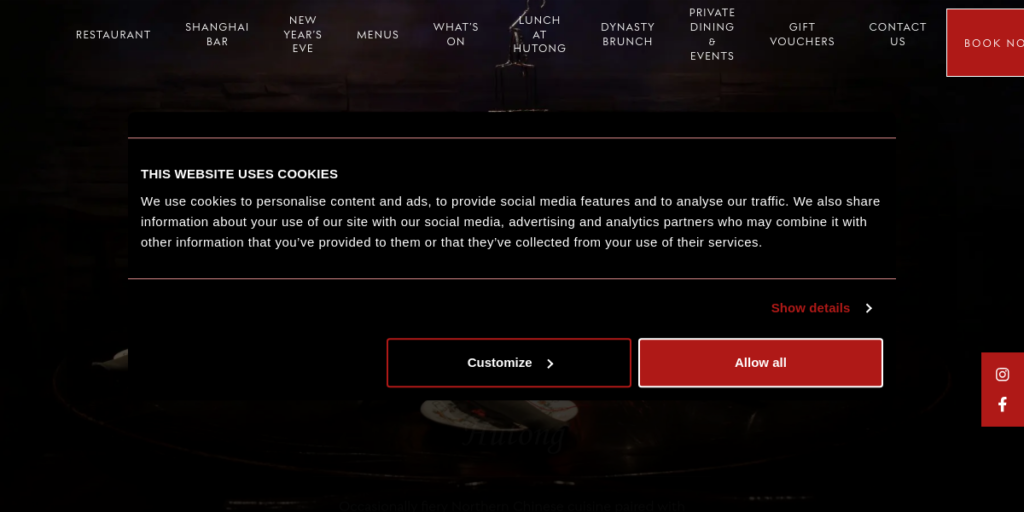 Chinese Restaurant Website Design 21 Hutong