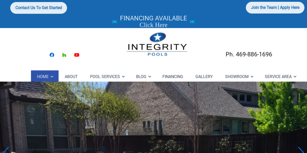 Swimming Pool Contractor Website Design 27 Integrity Pools