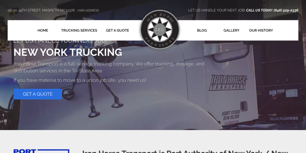 Trucking Company Website Design 29 Iron Horse Transportinc