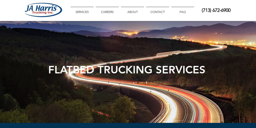 Trucking Company Website Design 7 JA Harris Trucking