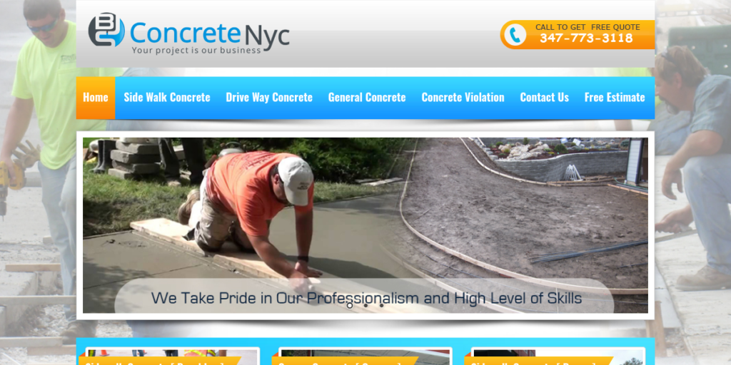 Concrete Contractor Website Design 38 JBS Concrete NYC