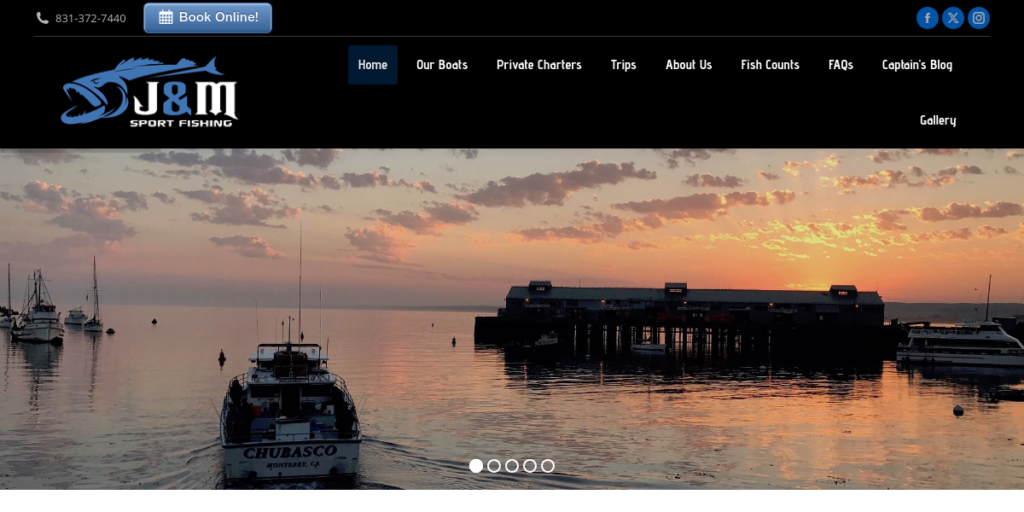 Fishing Charter Web Design 16 JM Sport Fishing