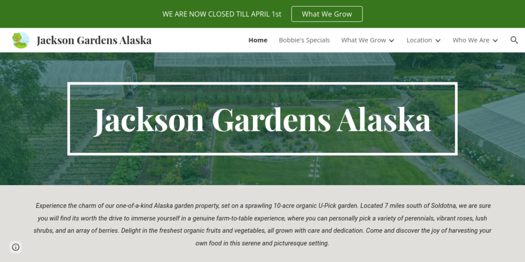 Plant Nursery Website Design 5 Jackson Gardens Alaska