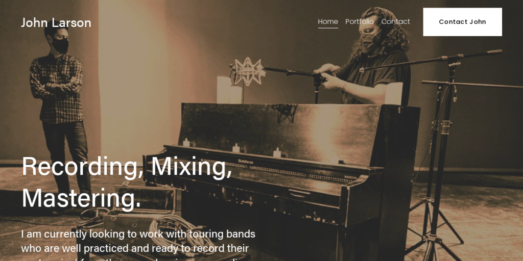Recording Studio Website Design 12 John Larson Mastering