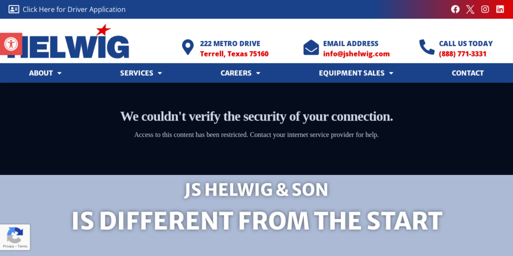 Trucking Company Website Design 3 Js Helwig