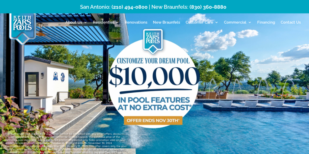 Swimming Pool Contractor Website Design 31 Keithzars Pools