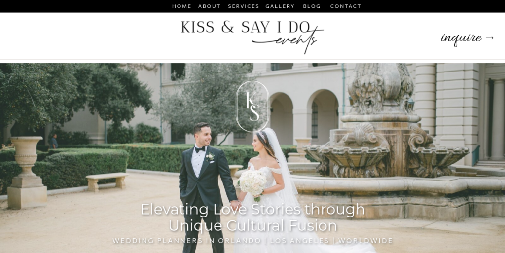 Wedding Planner Website Design 6 Kiss And Say I Do