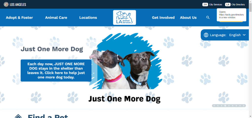Animal Shelter Website Design 7 LA Animal Services