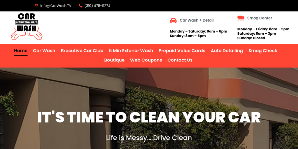Car Wash Website Design 22 LA Car Wash